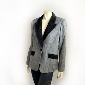 Bloomingdale's Herringbone Blazer Jacket Size 12